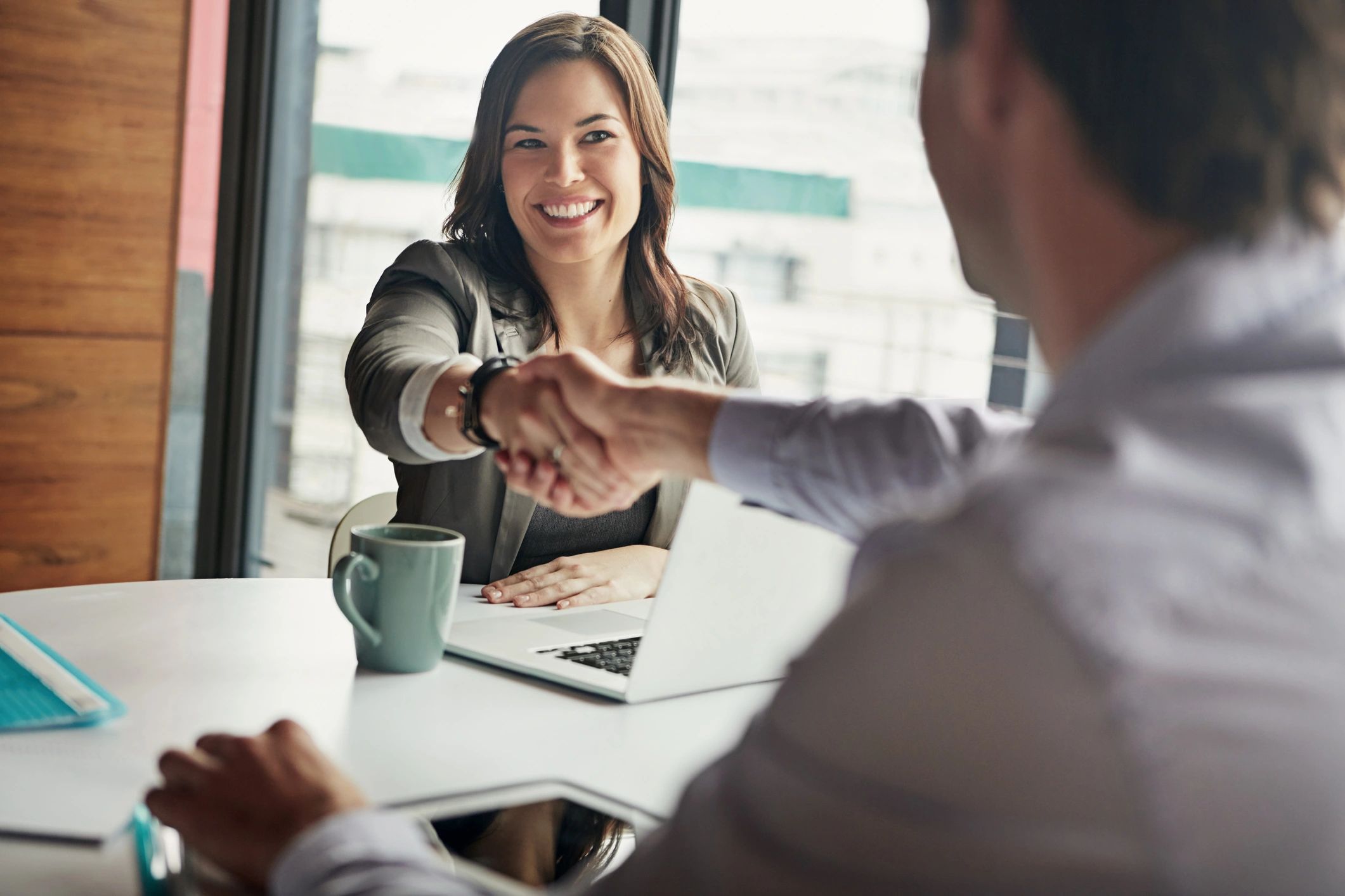 Team working together in a modern office