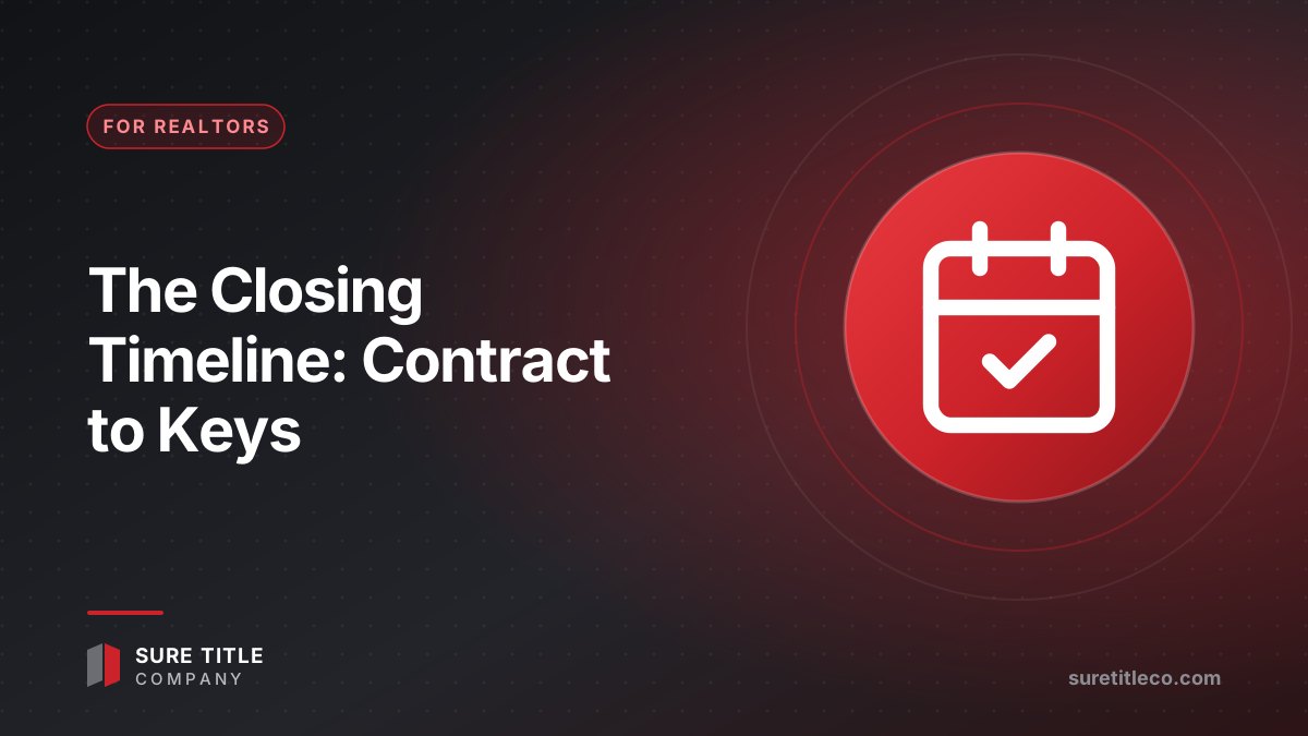 The Realtor’s Closing Timeline: From Executed Contract to Keys